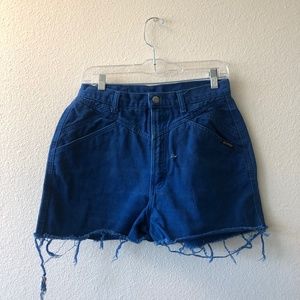 Blue high waist shorts